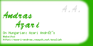 andras azari business card